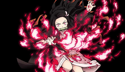 Demon Slayer Flame Wielding Demon PNG Image