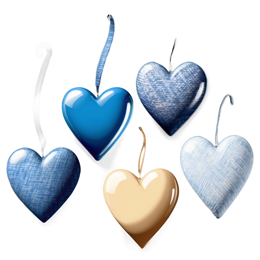 Denim Blue Heart Png 06272024 PNG Image