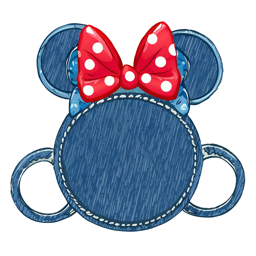 Denim Minnie Mouse Ears Png Yil25 PNG Image