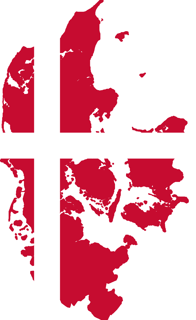 Denmark Flag Map Overlay PNG Image