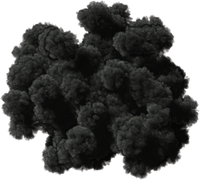 Dense Black Smoke Clouds PNG Image