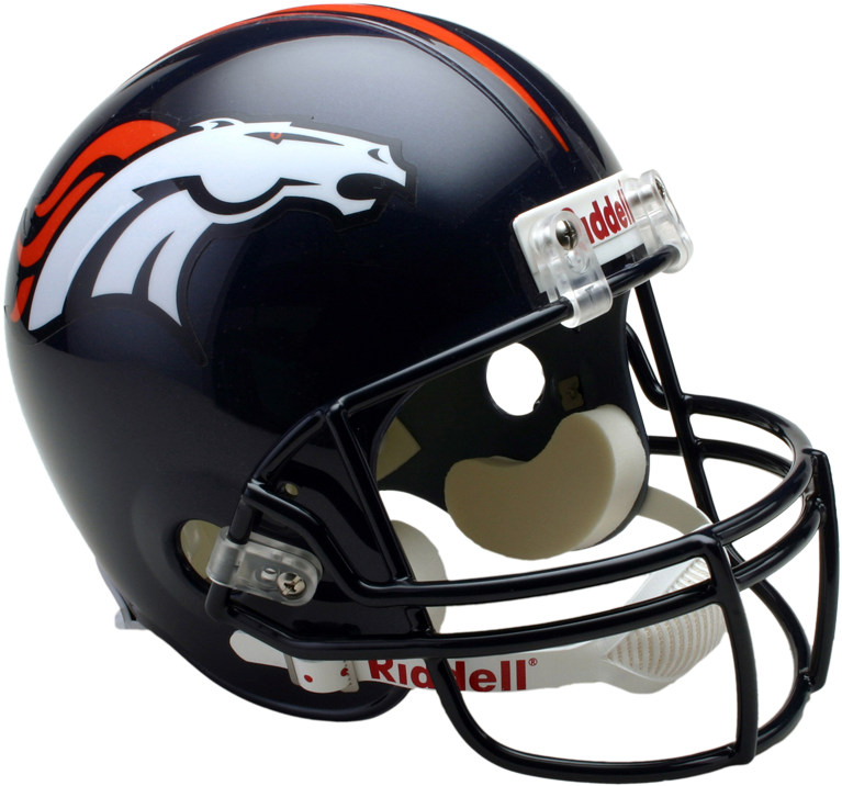 Denver Broncos Football Helmet PNG Image