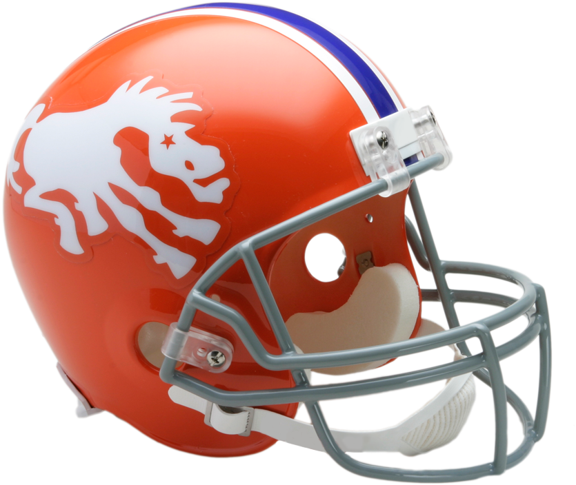 Denver Football Helmet Design PNG Image