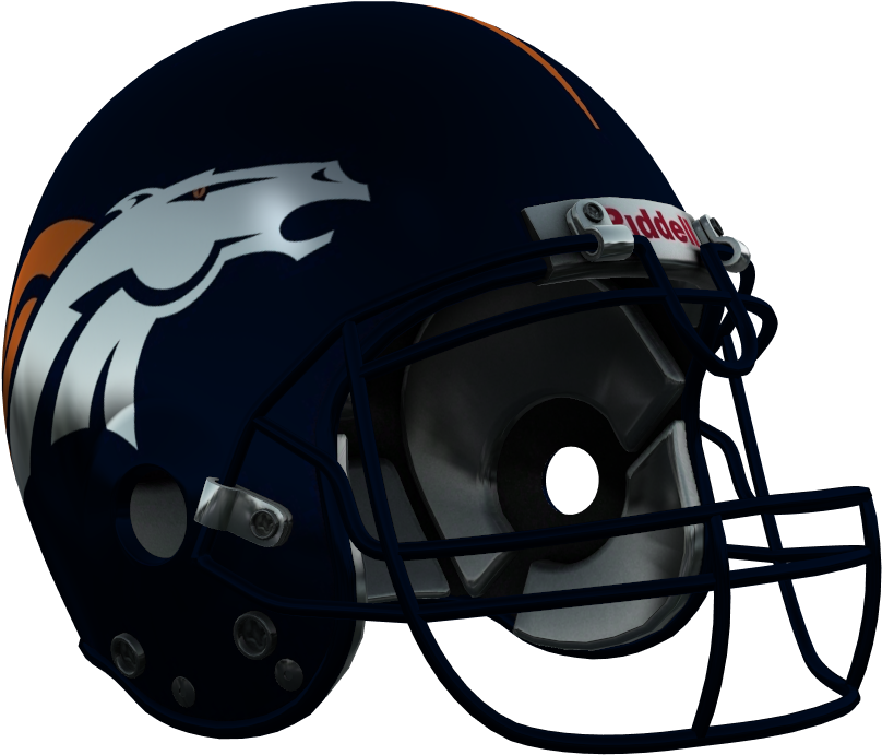 Denver Football Helmet Design PNG Image