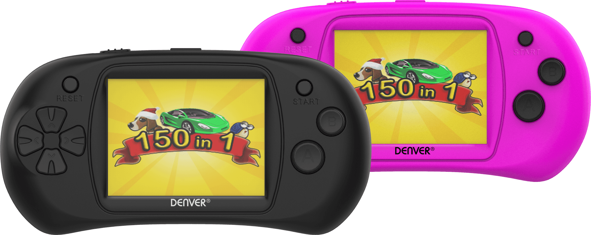 Denver Portable Gaming Consoles Black Pink PNG Image