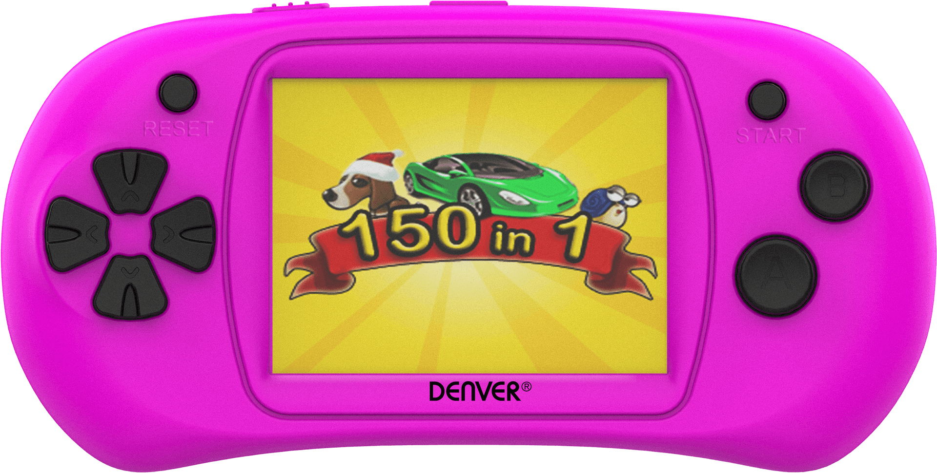 Denver150in1 Handheld Game Console Pink PNG Image