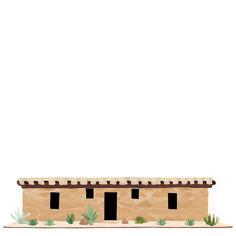 Desert Adobe Building Png 3 PNG Image