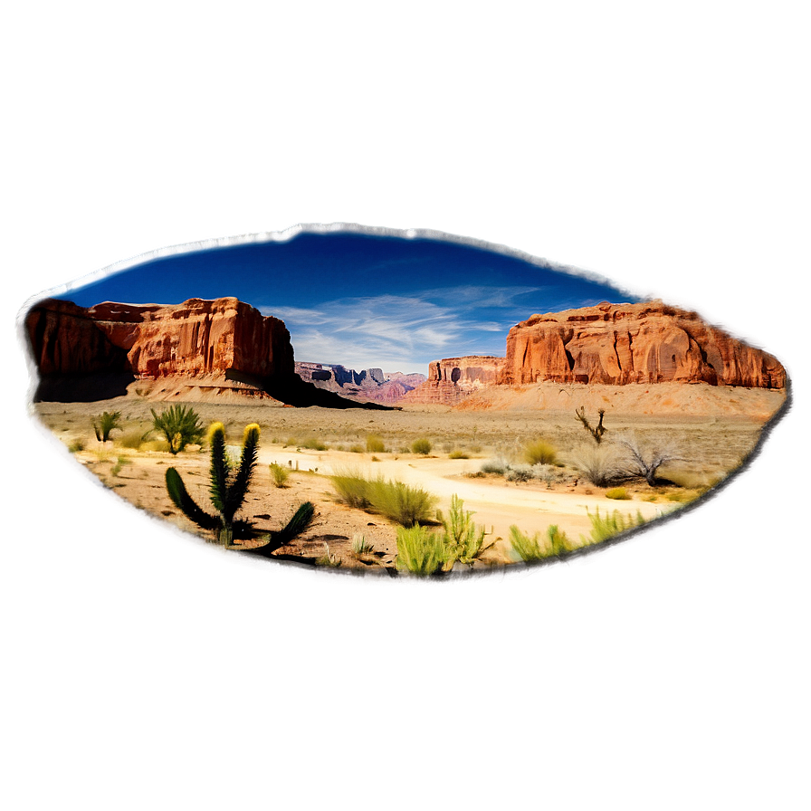 Desert Mesa Scenery Png Caj86 PNG Image