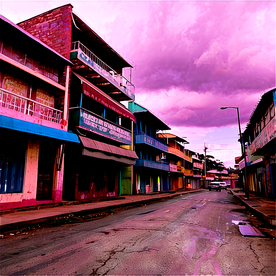 Deserted Street Morning Png Gaj PNG Image