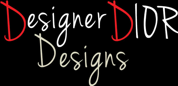 Designer Dior Designs Calligraphy PNG Image