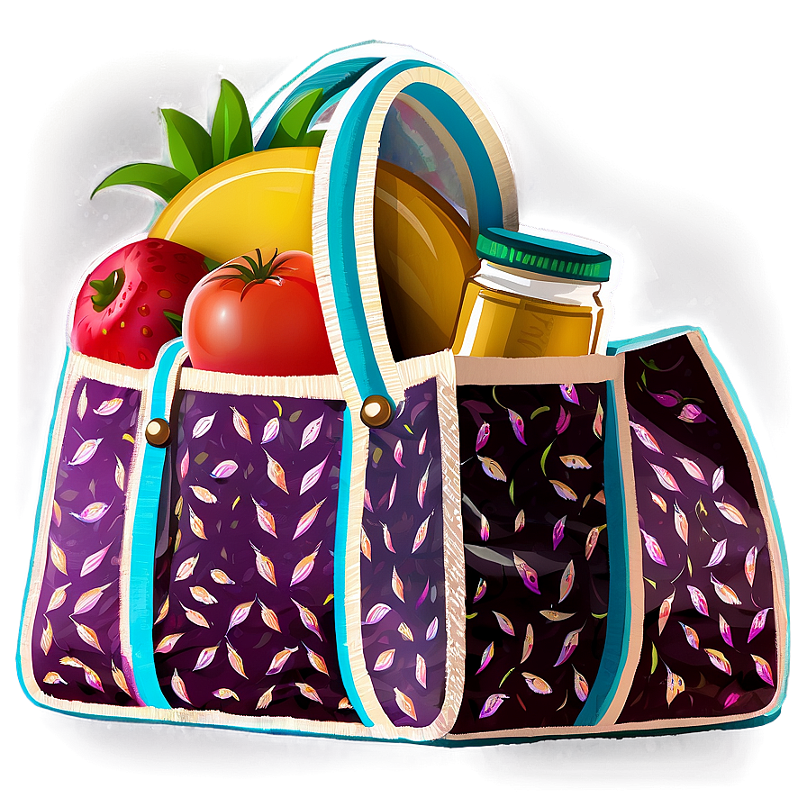 Designer Grocery Bag Png Icg PNG Image