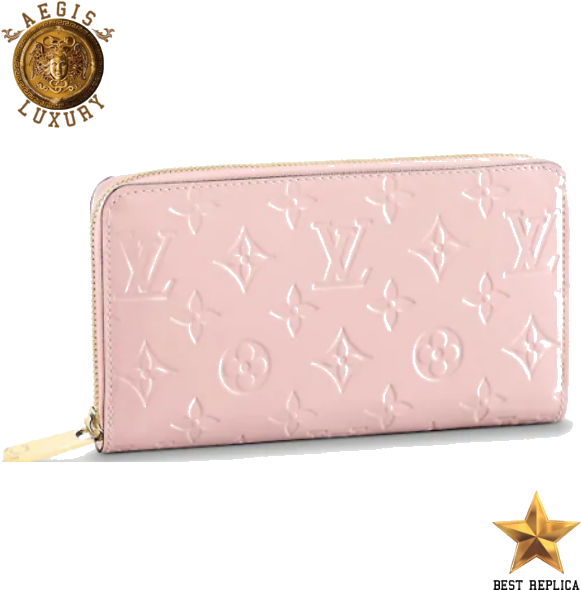 Designer Pink Zip Wallet PNG Image