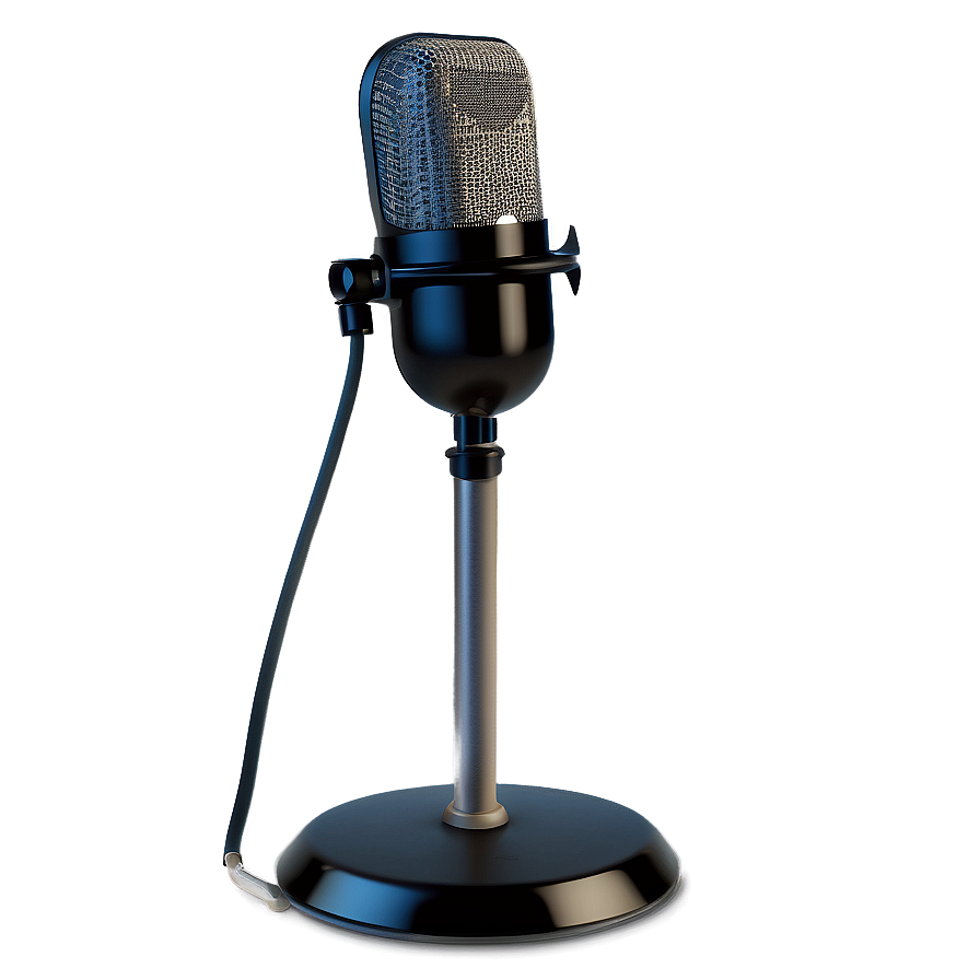 Desktop Podcast Mic Stand Png Gen15 PNG Image