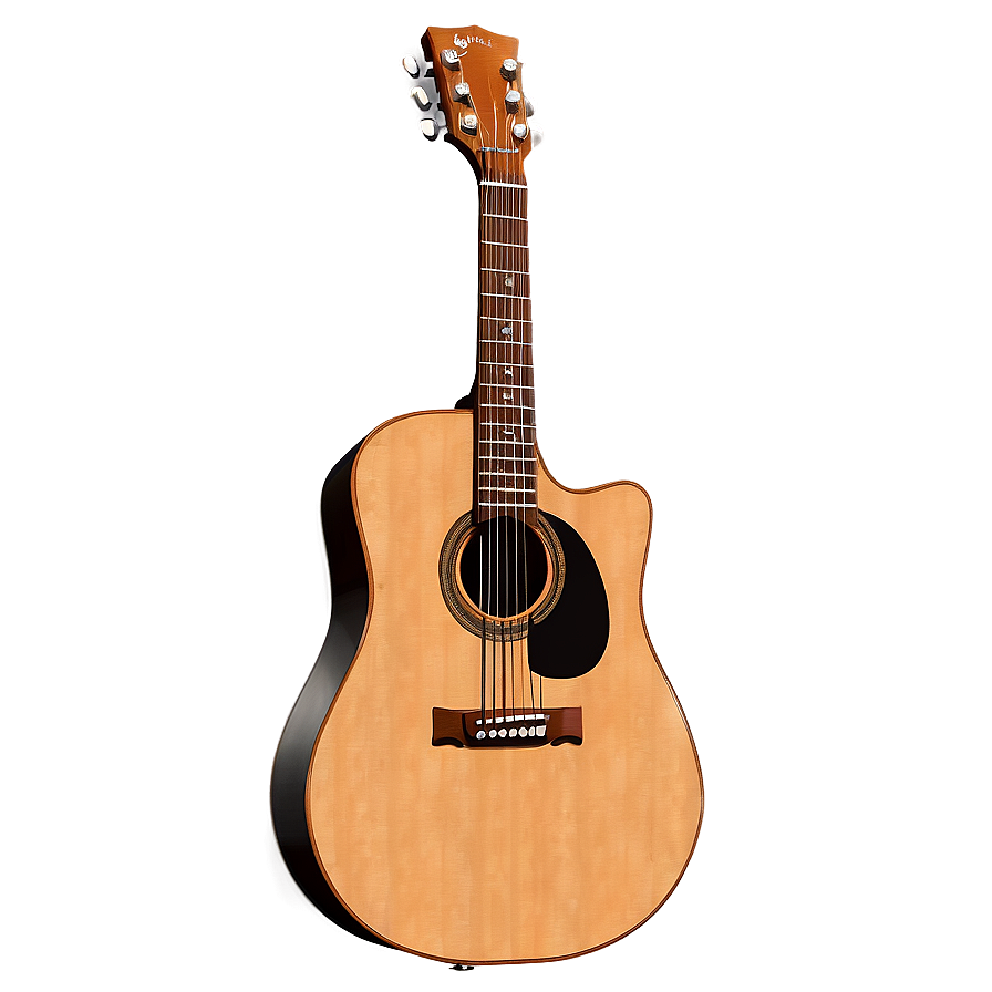 Detailed Acoustic Guitar Sketch Png Kyh33 PNG Image