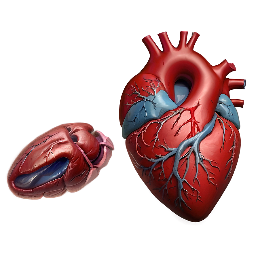 Detailed Anatomical Heart Art Png Rlc41 PNG Image