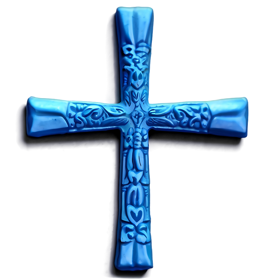 Detailed Blue Cross Texture Png 06292024 PNG Image