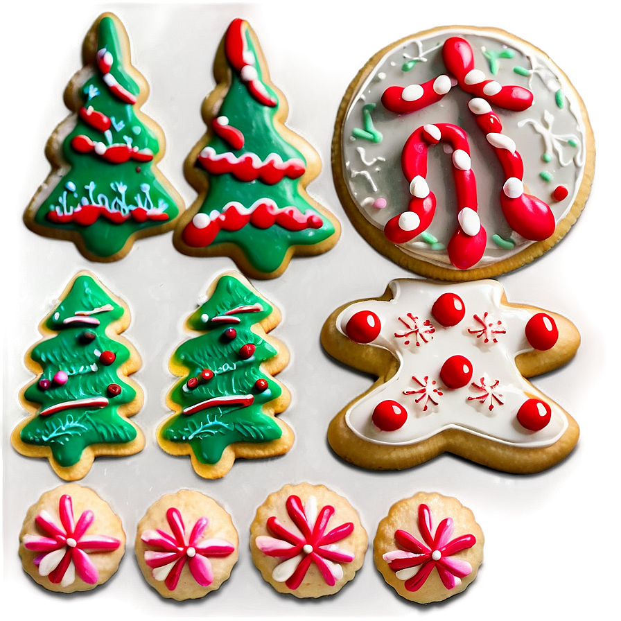 Detailed Christmas Cookie Decorating Png Mww37 PNG Image