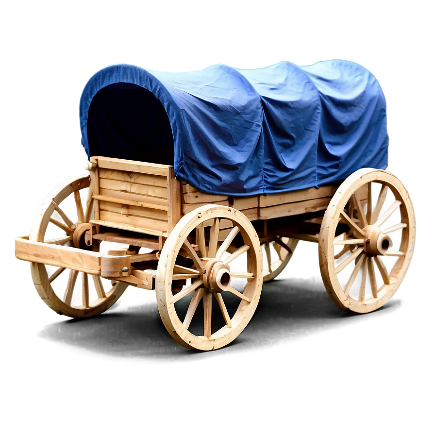 Detailed Covered Wagon Blueprint Png Qcd PNG Image