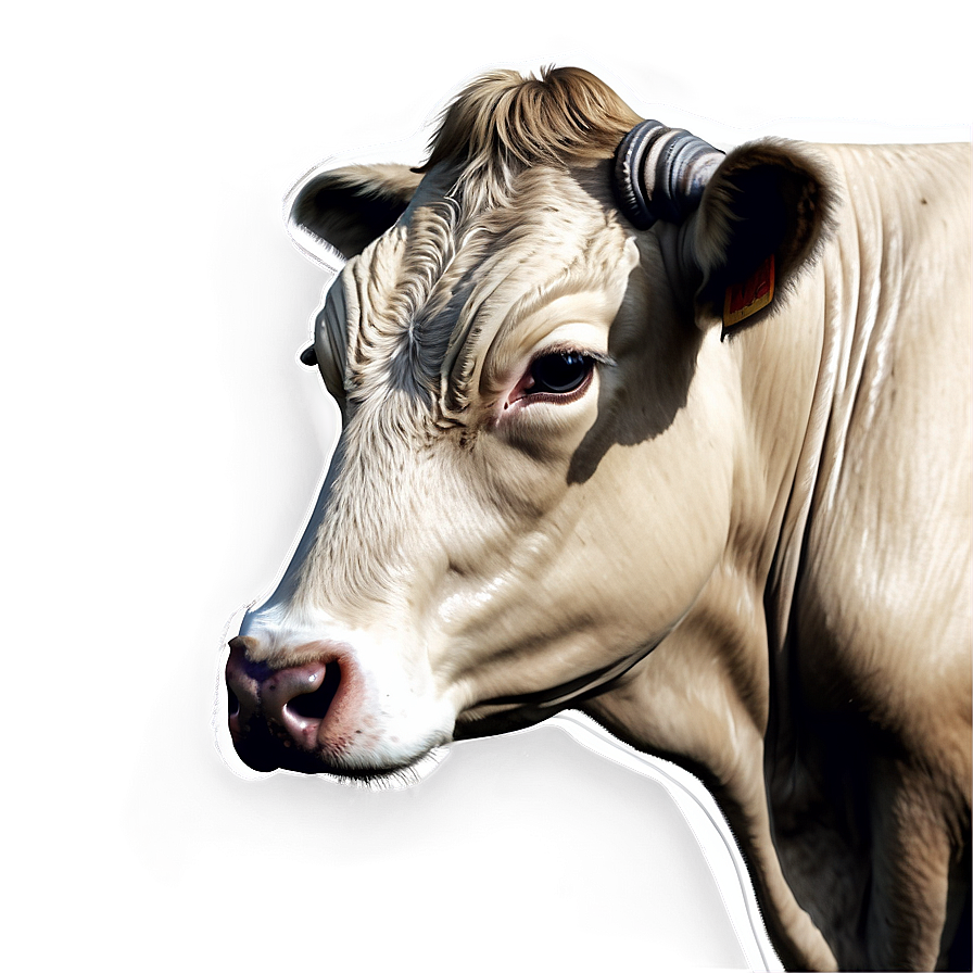 Detailed Cow Drawing Png Asl15 PNG Image