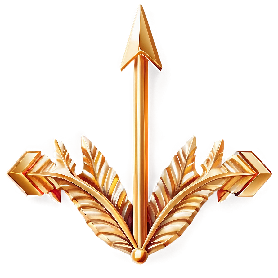 Detailed Gold Arrow Decoration Png 99 PNG Image