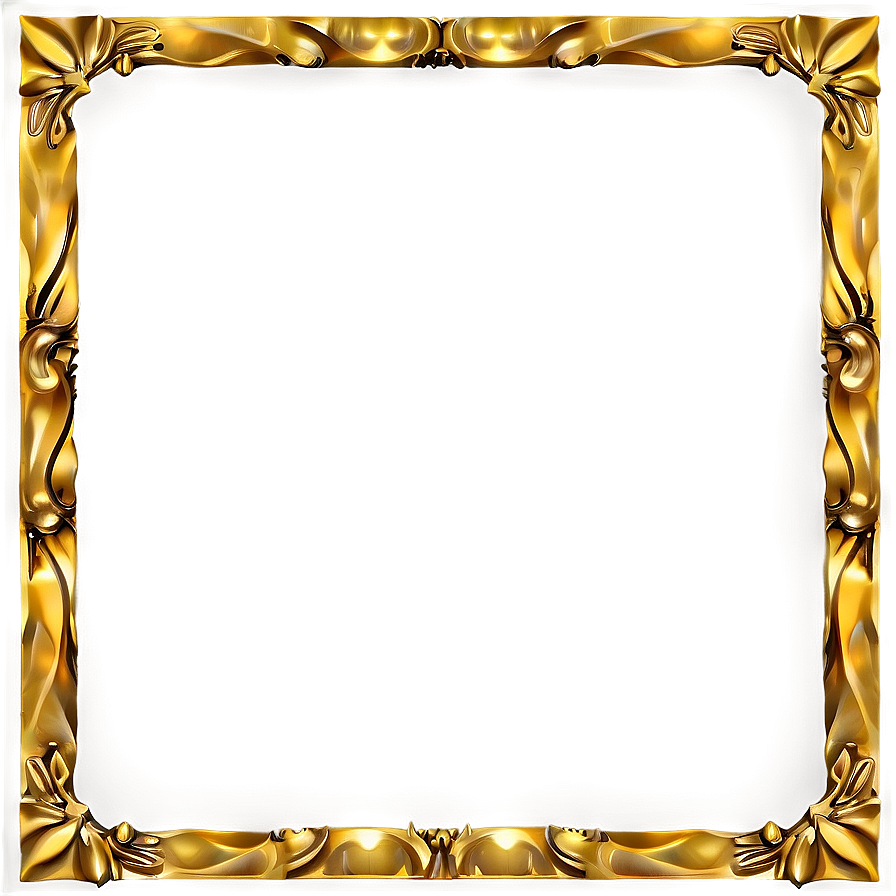 Detailed Gold Border Png Fwx PNG Image