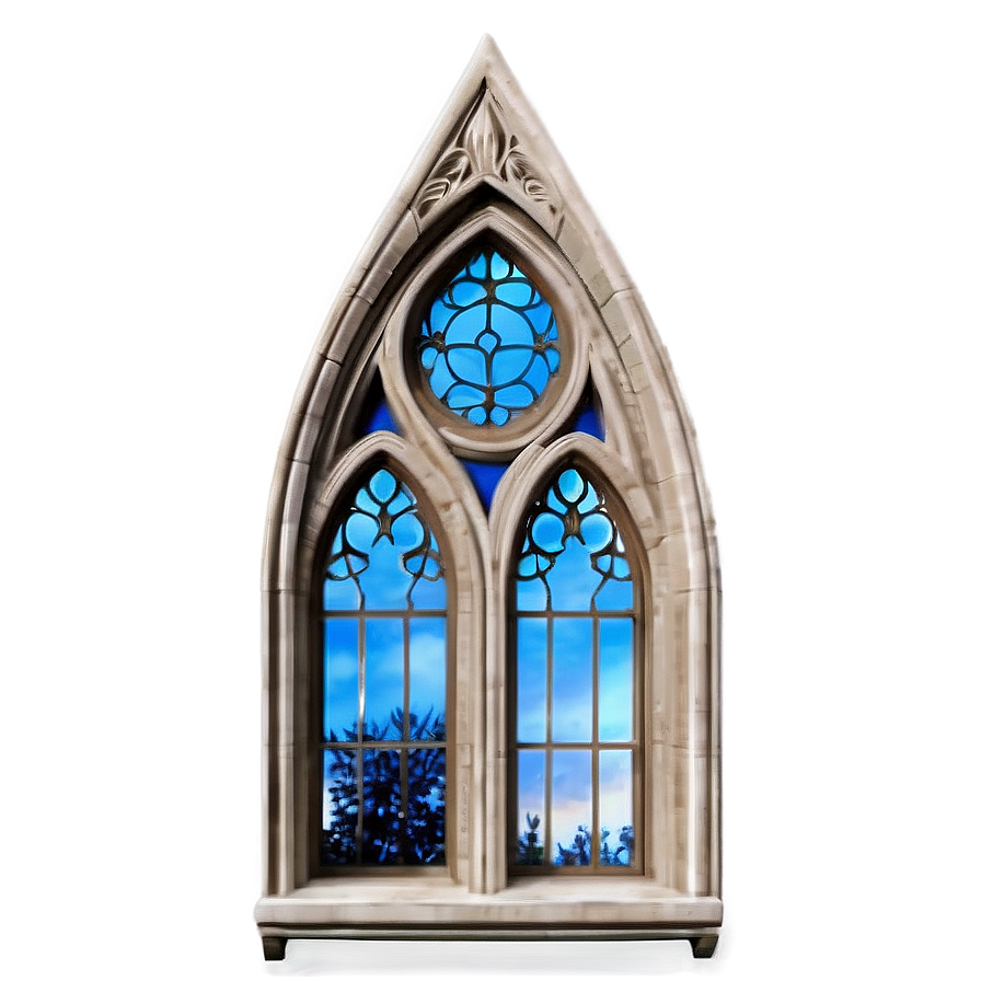 Detailed Gothic Windows Png Ogo43 PNG Image