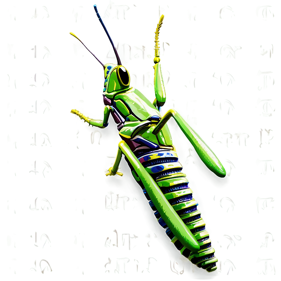 Detailed Grasshopper Drawing Png Cog64 PNG Image