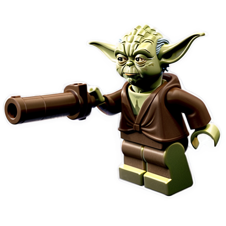 Detailed Lego Yoda Model Png Qxh PNG Image