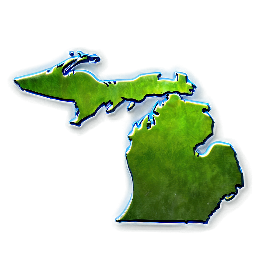 Detailed Michigan Shape Png 44 PNG Image