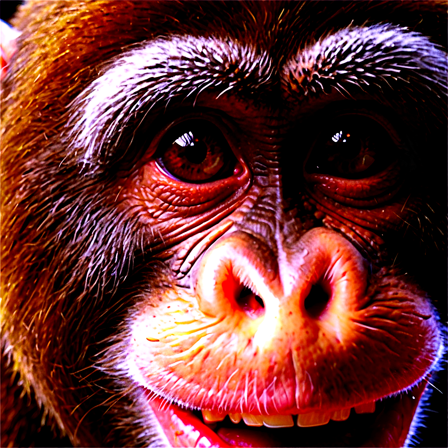 Detailed Monkey Face Drawing Png Sda10 PNG Image