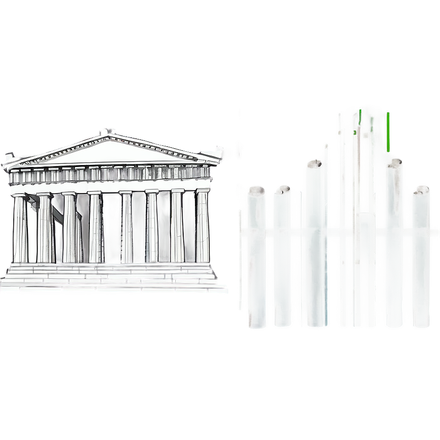 Detailed Parthenon Drawing Png Ivt69 PNG Image