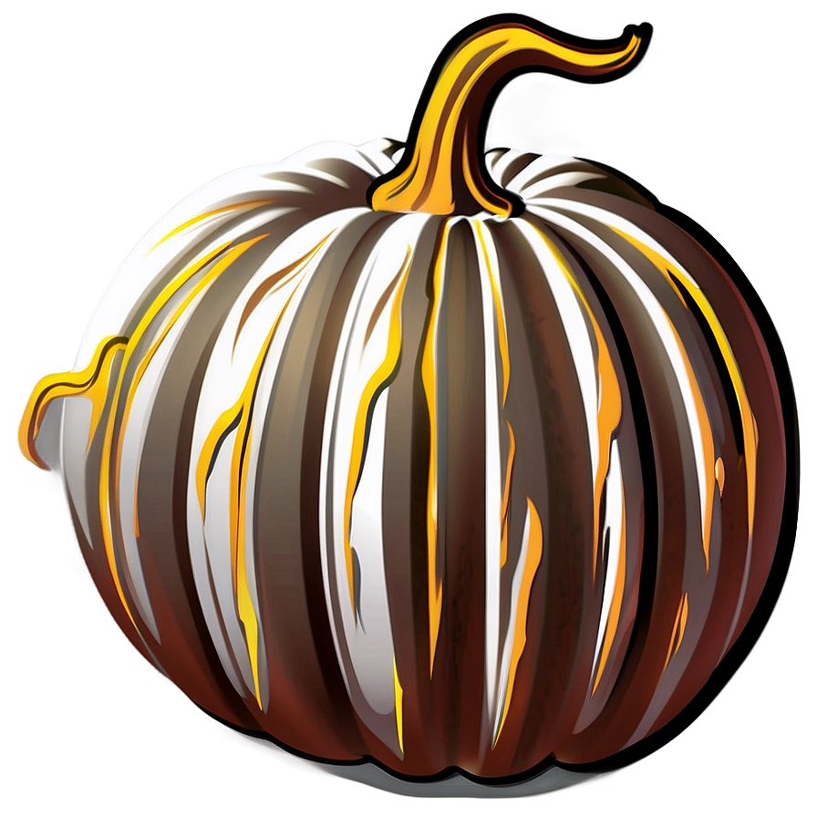 Detailed Pumpkin Outline Sketch Png 06202024 PNG Image