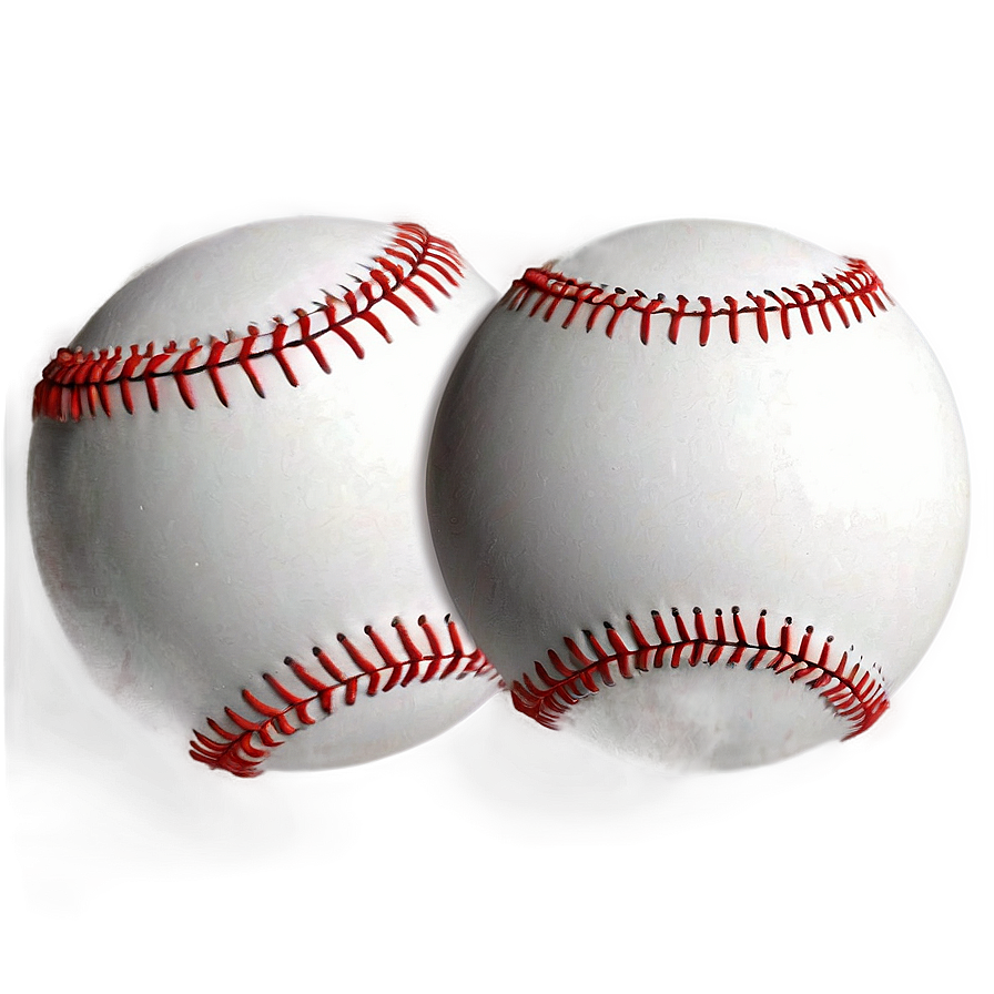 Detailed Red And White Baseball Seams Png 06282024 PNG Image