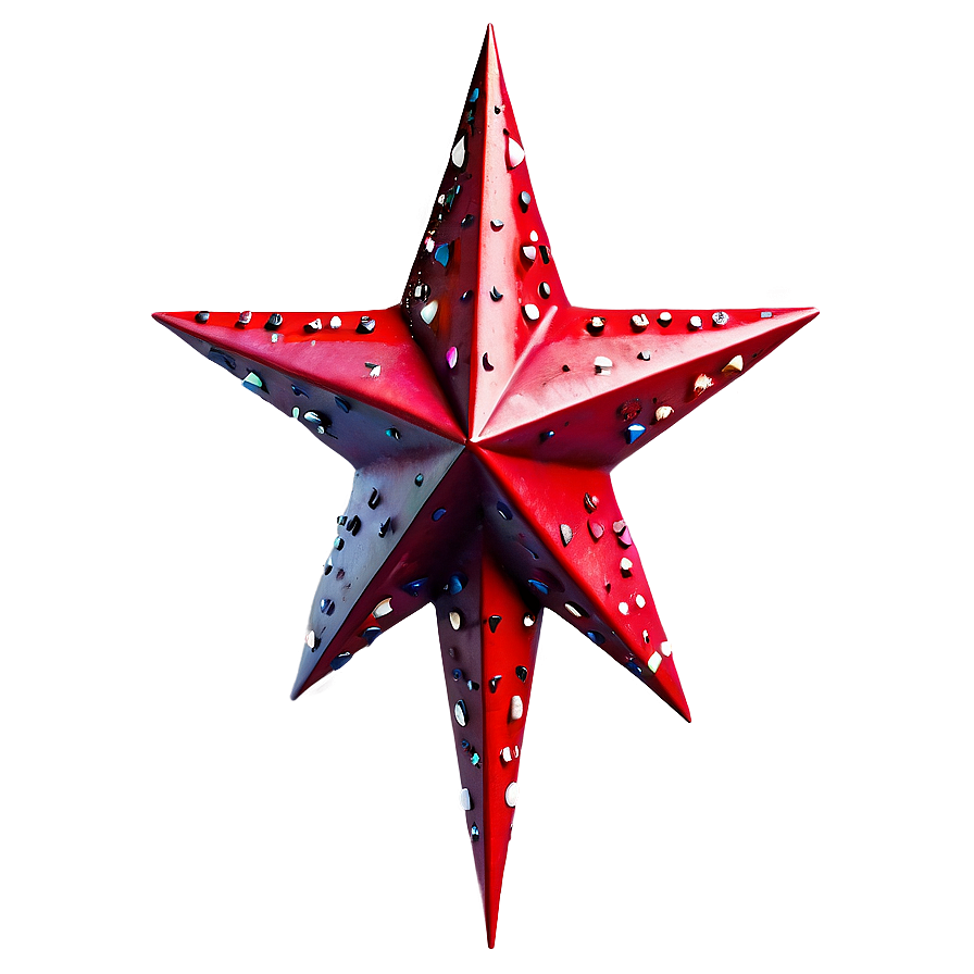 Detailed Red Star Png Dpj PNG Image