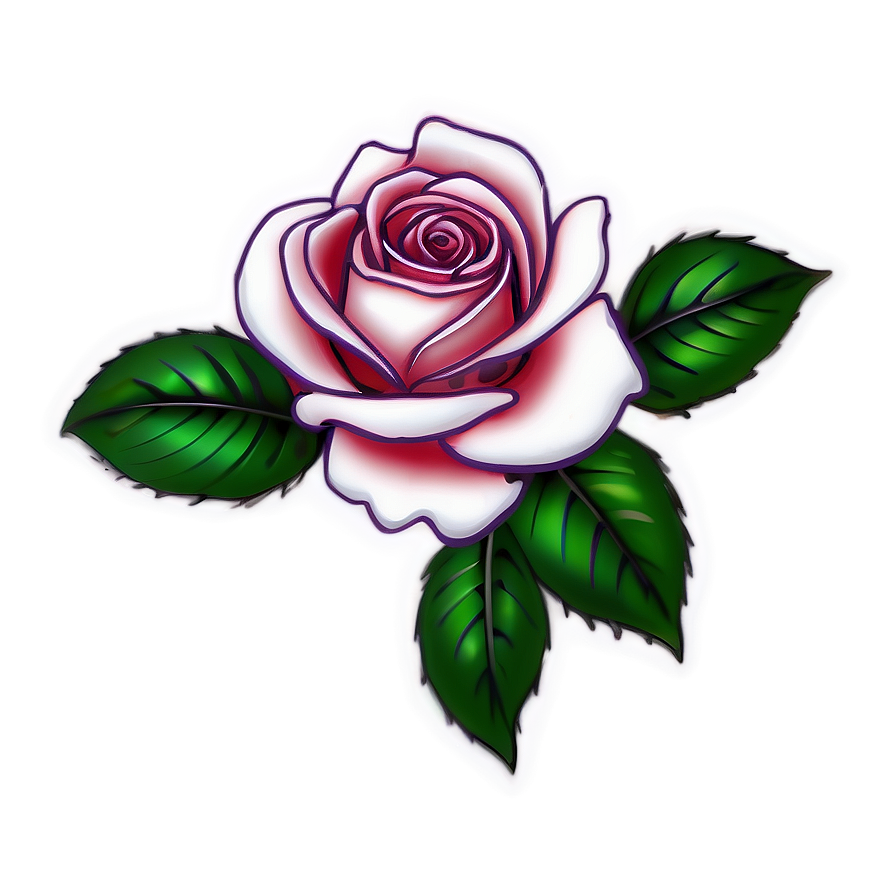 Detailed Rose Tattoo Draft Png 15 PNG Image