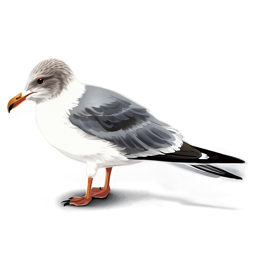 Detailed Seagull Illustration Png 05242024 PNG Image