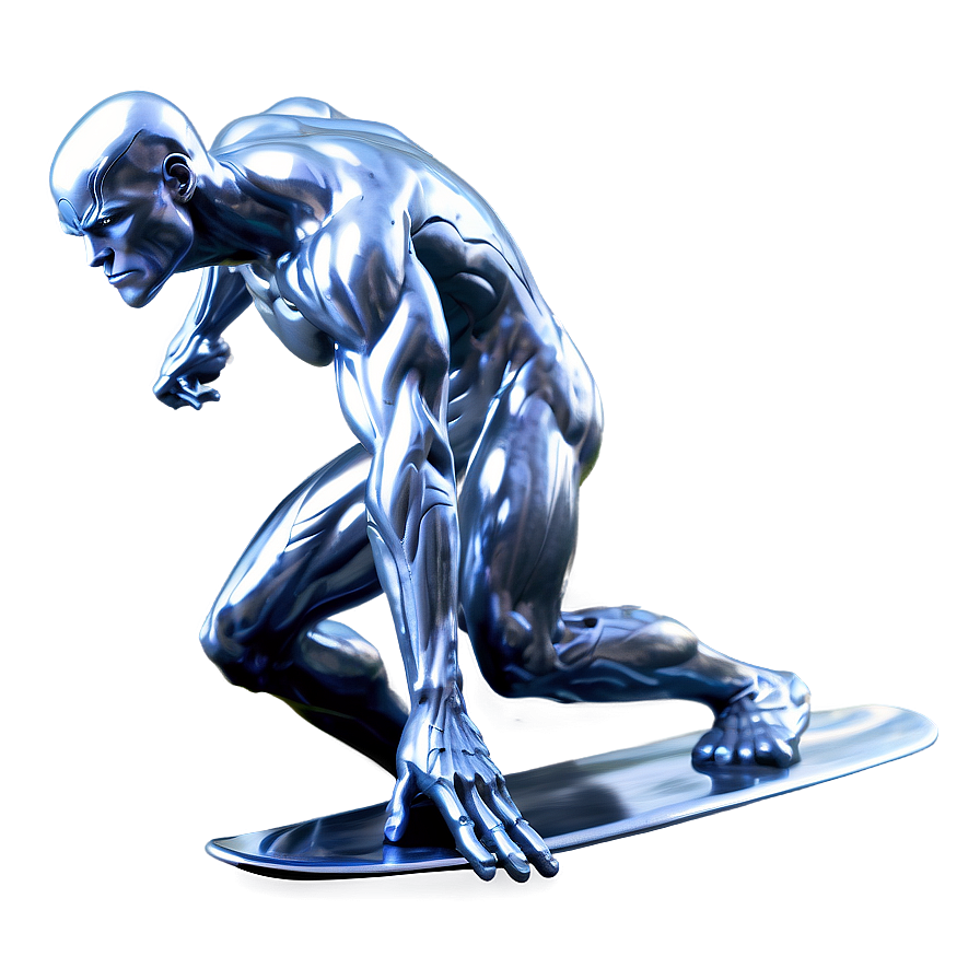 Detailed Silver Surfer Rendering Png 06202024 PNG Image