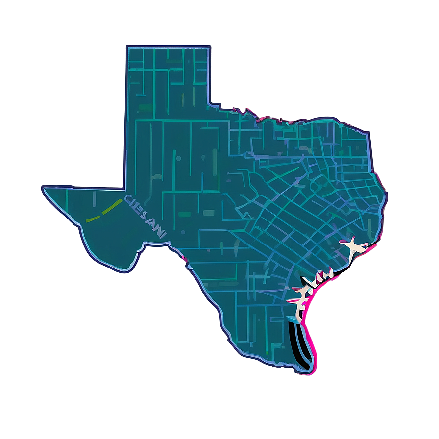 Detailed Texas Outline Png 68 PNG Image