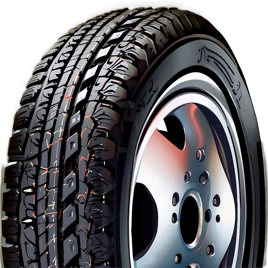 Detailed Tire Tread Illustration Png 06272024 PNG Image