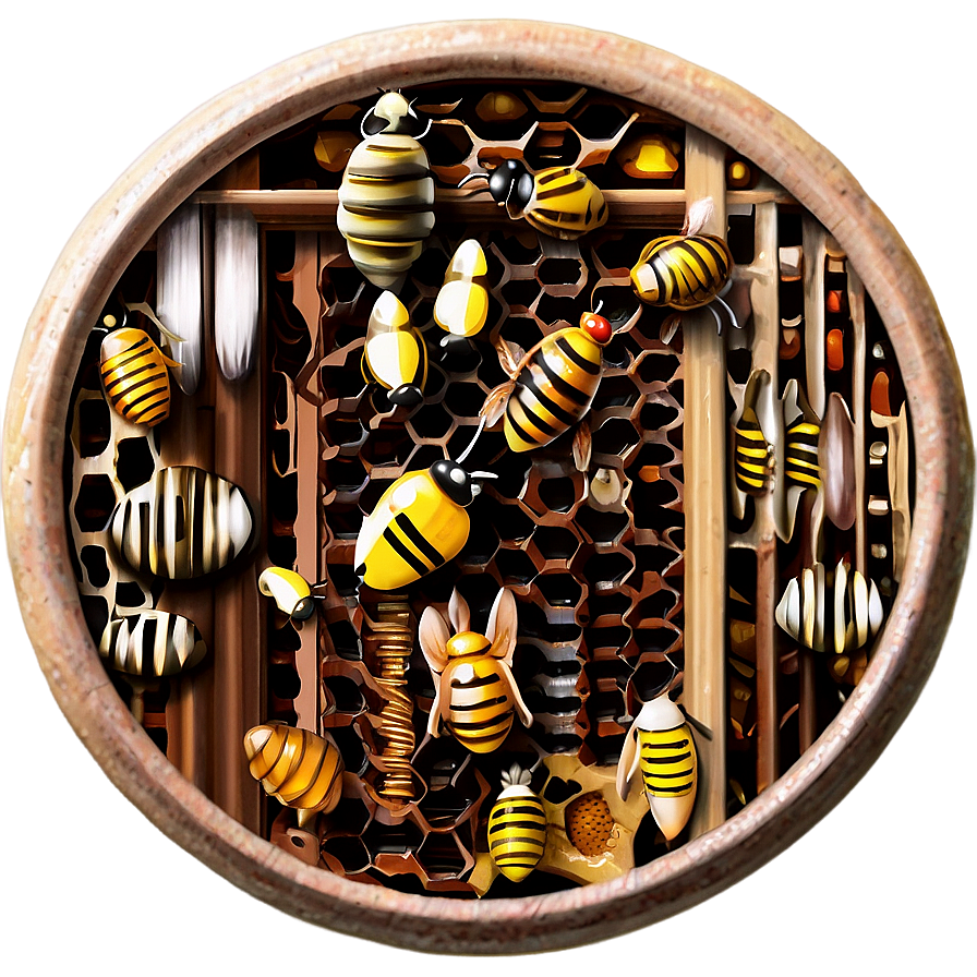 Detailed Wooden Hive Png 13 PNG Image