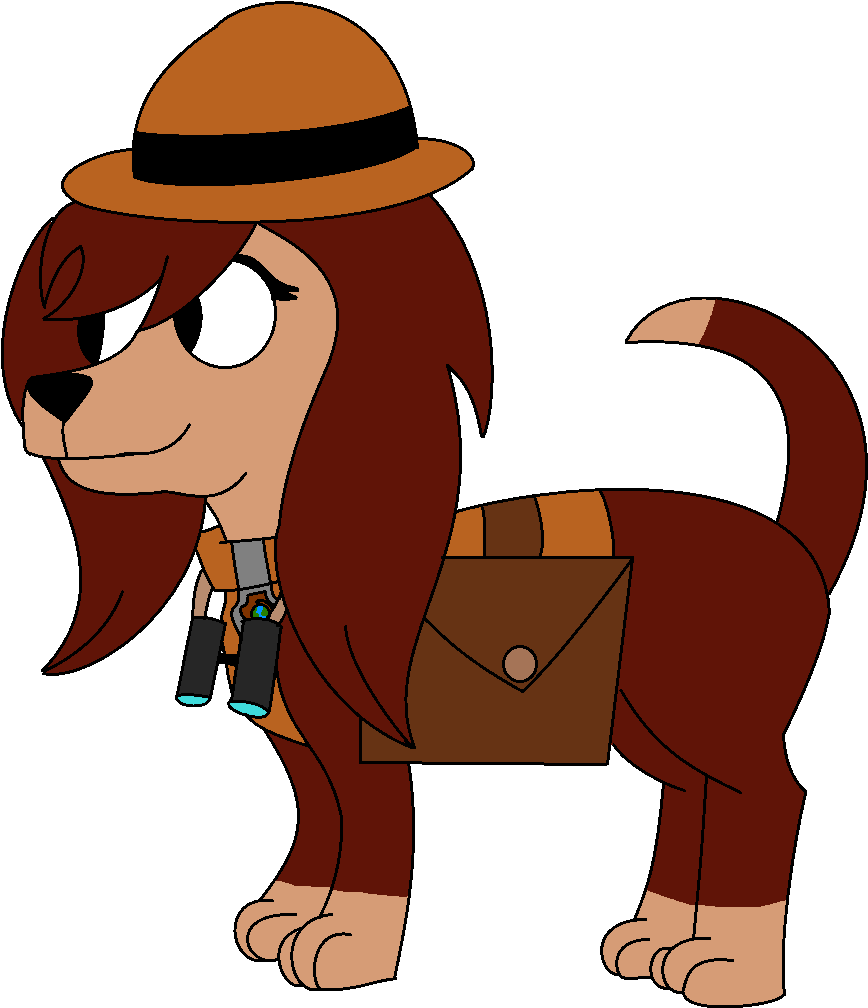 Detective Dog Cartoon Character PNG Image