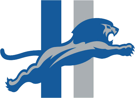 Detroit Lions Logo Blue Silhouette PNG Image