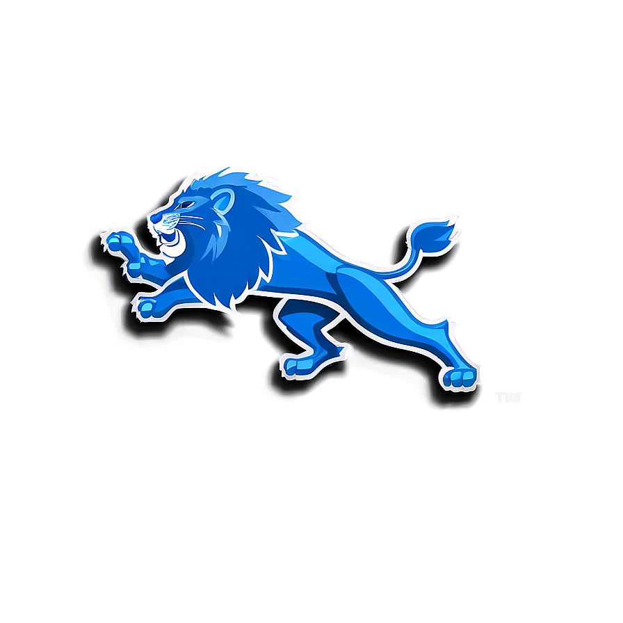 Detroit Lions Logo In Action Png Klo PNG Image