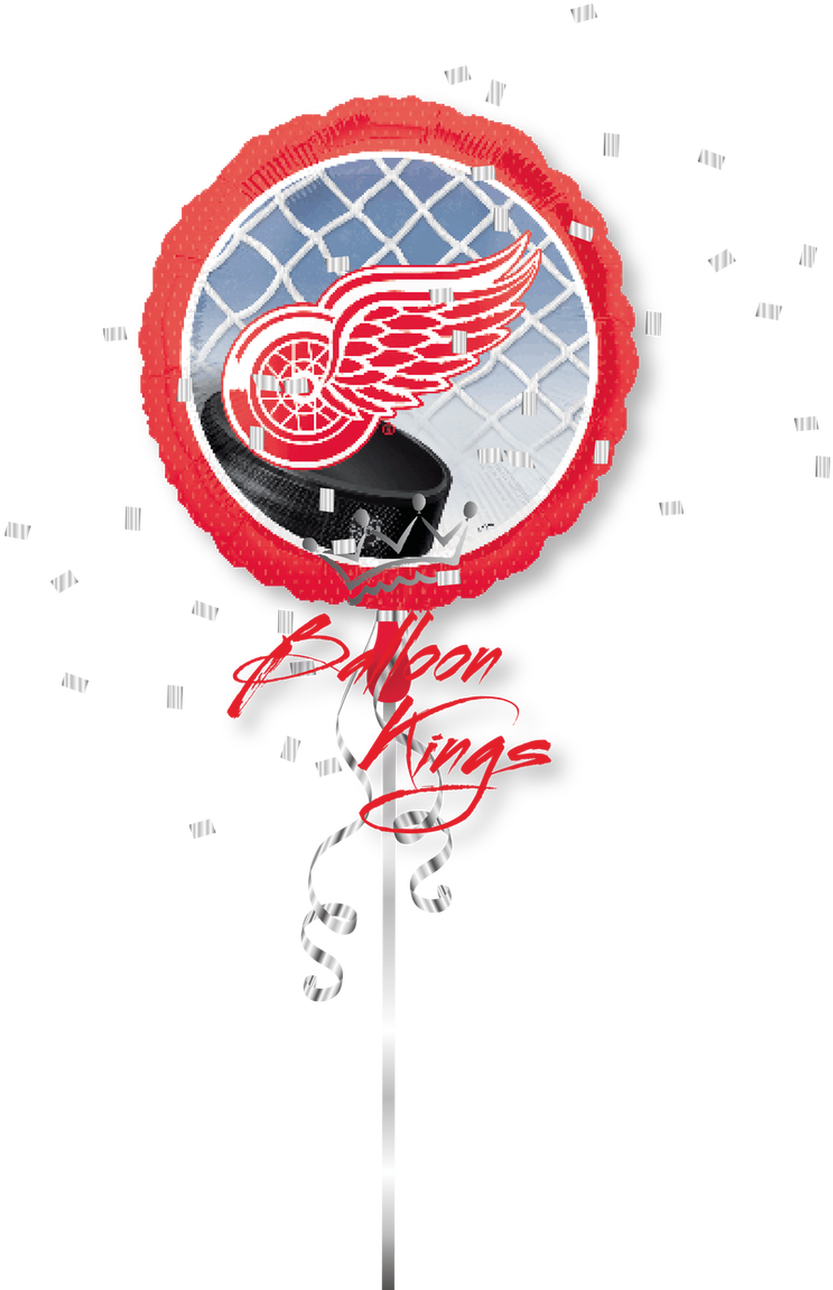 Detroit Red Wings Hockey Balloon PNG Image