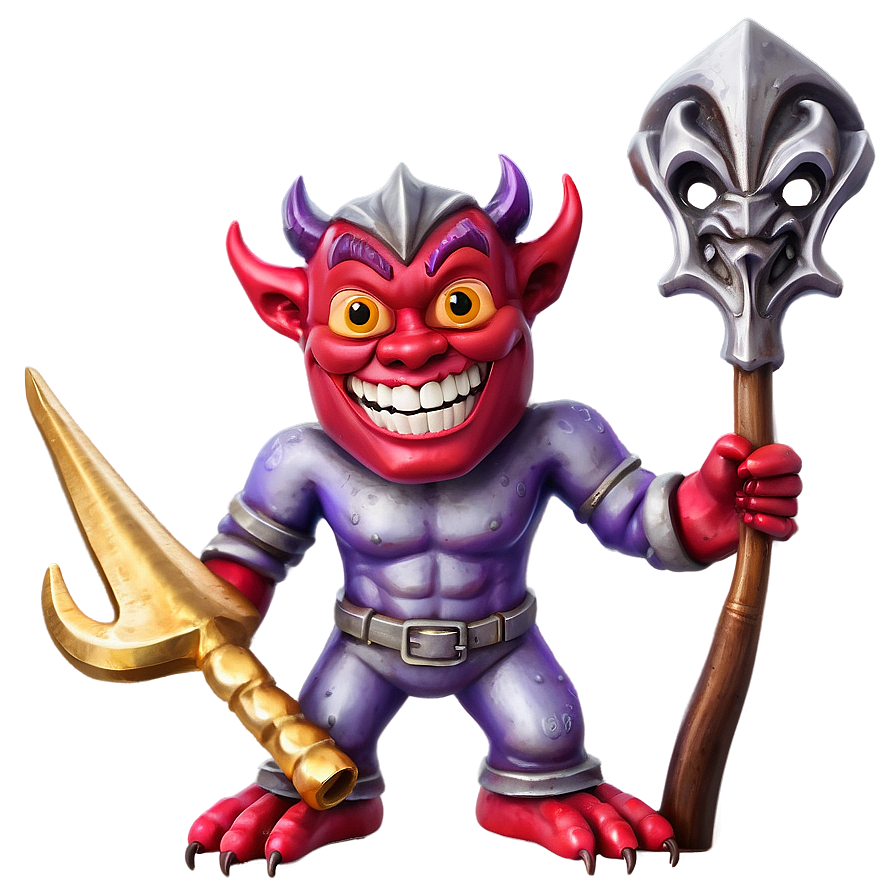 Devil Holding Trident Png Cod PNG Image