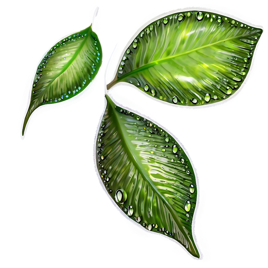 Dew On Leaves Png 82 PNG Image