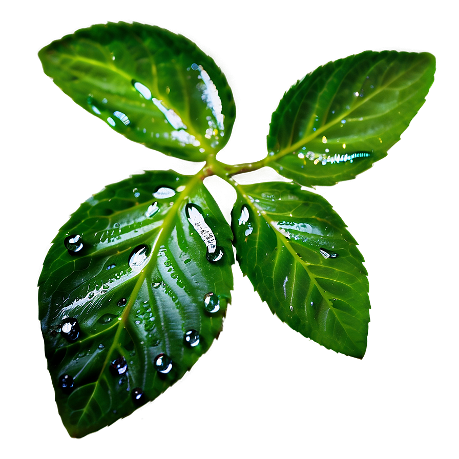 Dew On Leaves Png Phu89 PNG Image