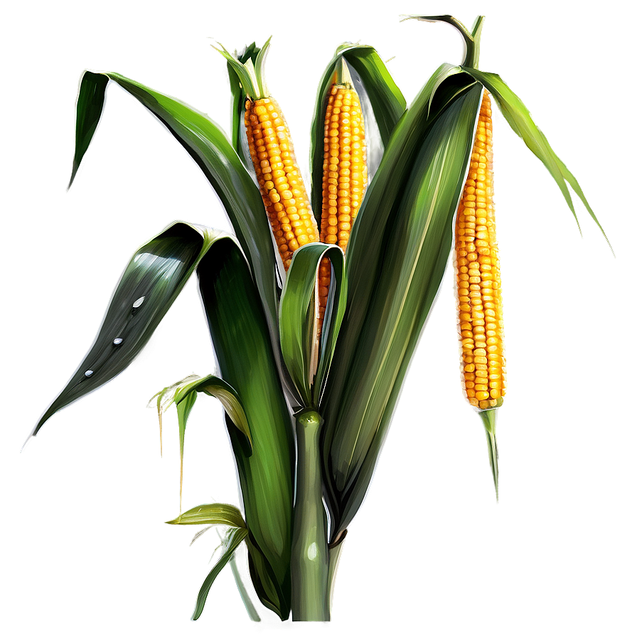 Dewy Corn Stalk Png Kxp PNG Image