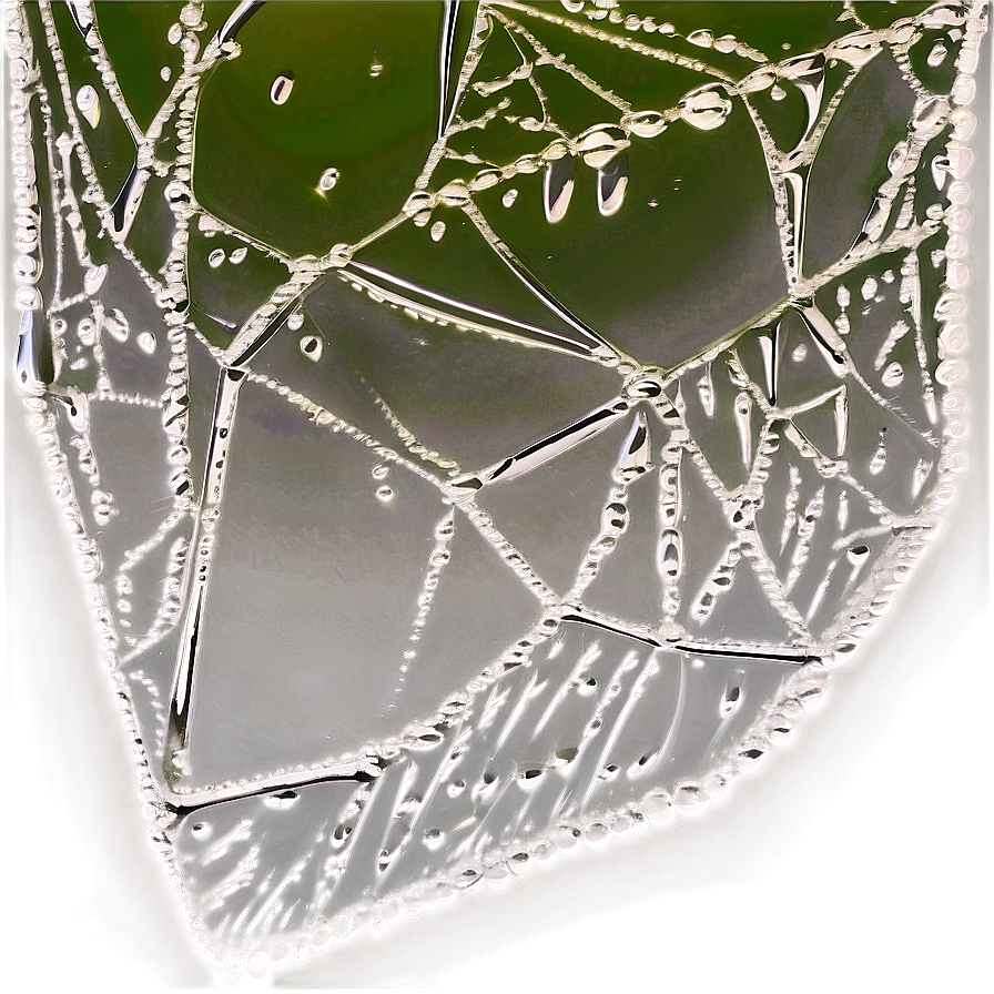 Dewy Spider Web Macro PNG Image