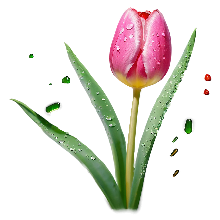 Dewy Tulip Png Omo6 PNG Image